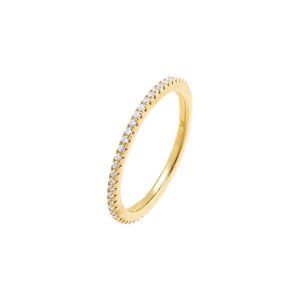 NWOT Micro Pavé Eternity Band S925 GOLD PLATED CZ STONES